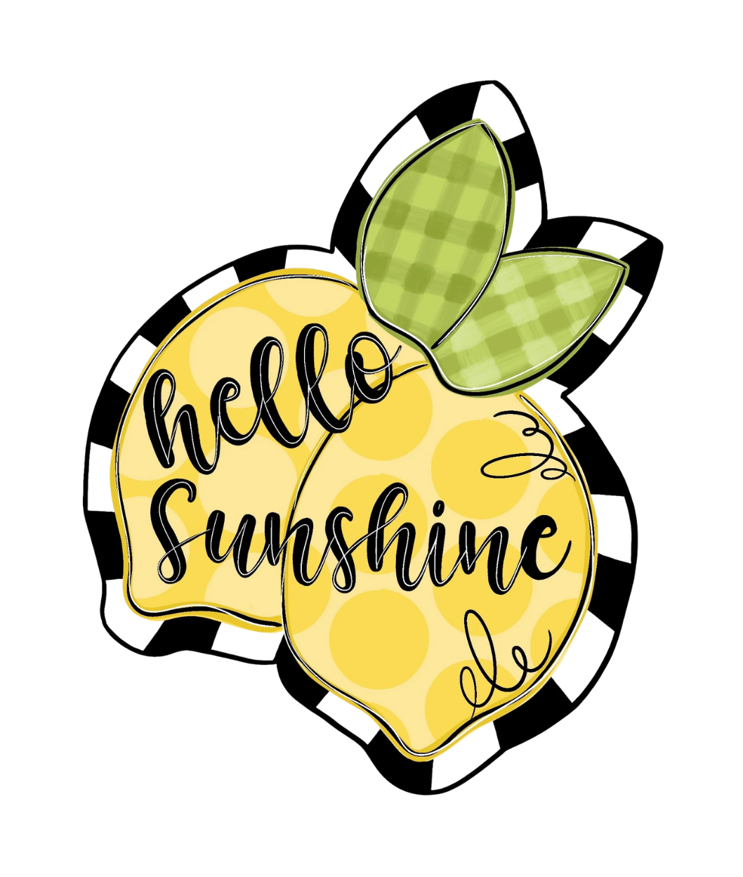 Hello Sunshine Lemons Door Hanger