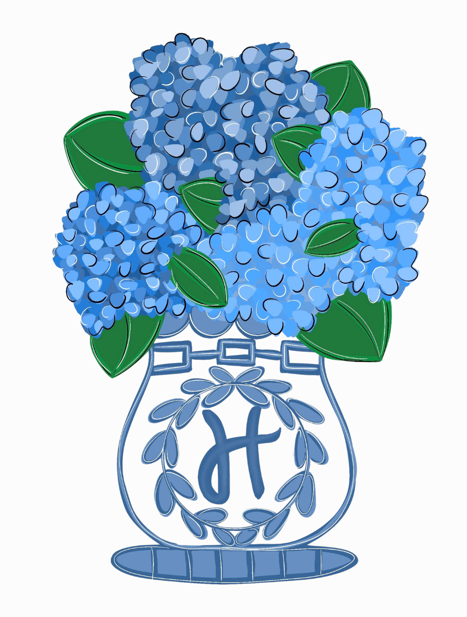 Initial Flower Pot Door Hanger