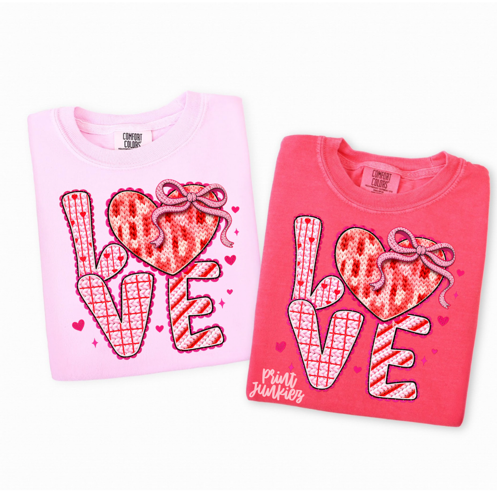 Faux Crochet Love - DTF