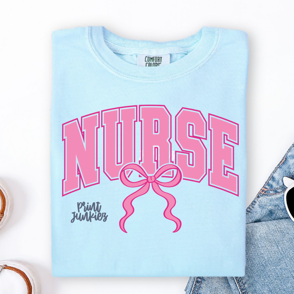 Pink Nurse Bow - DTF