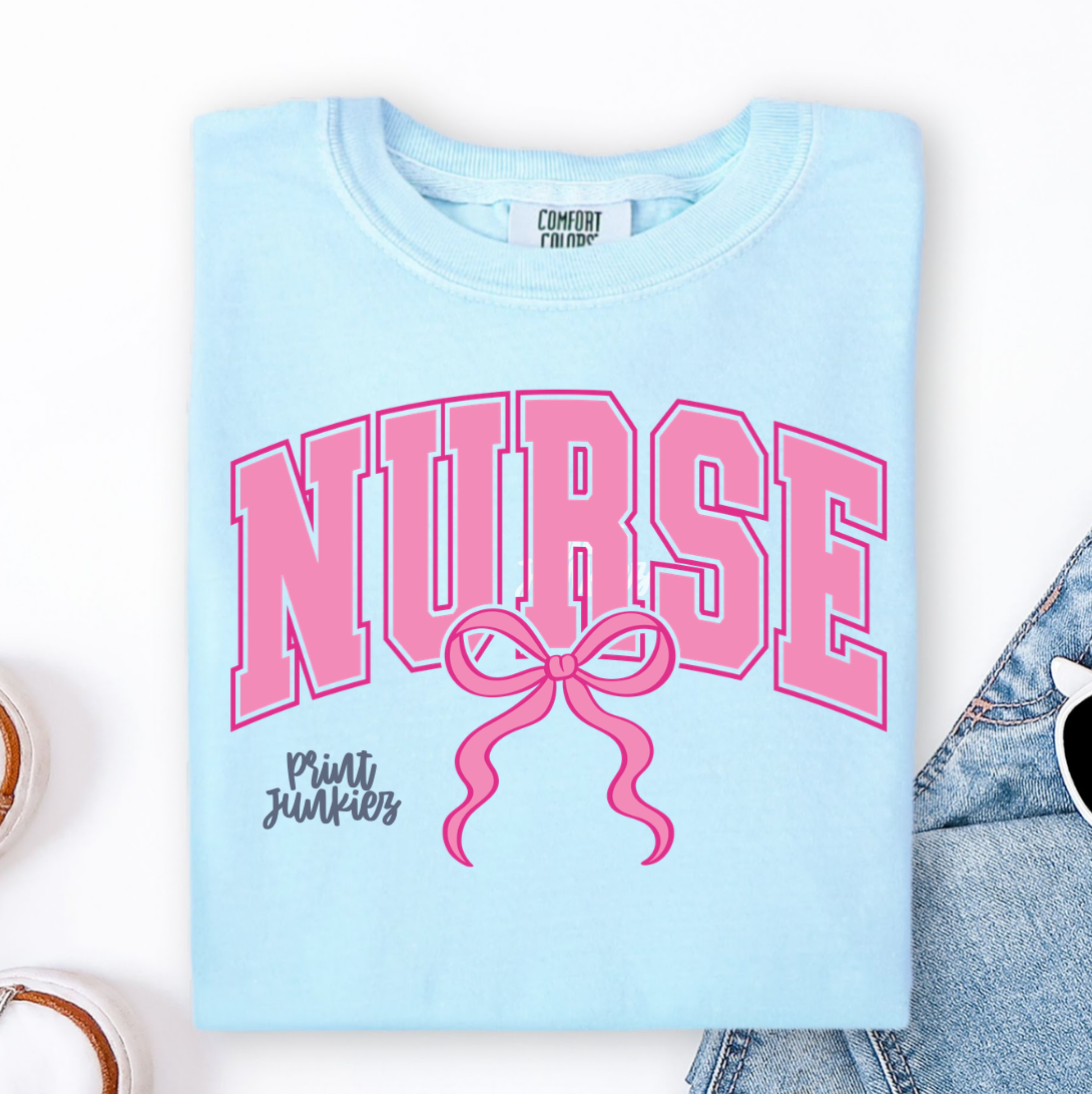 Pink Nurse Bow - DTF