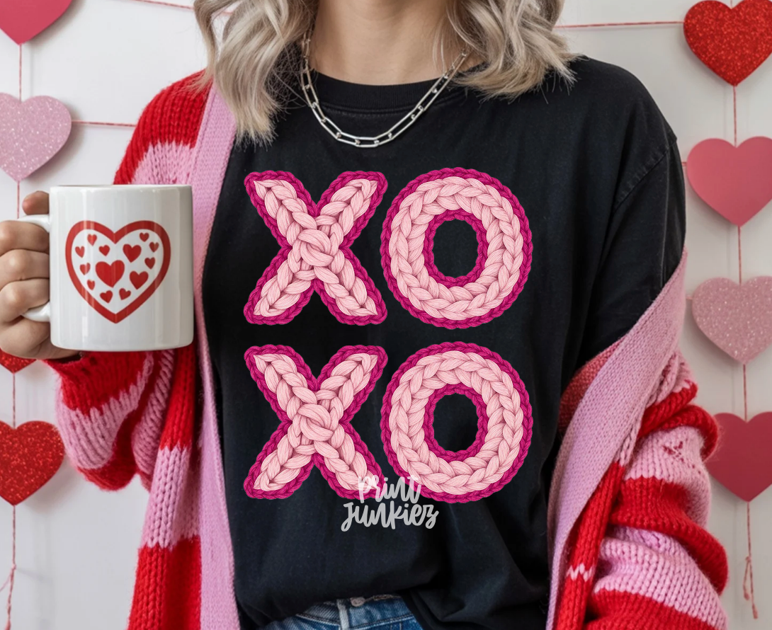 XOXO Faux Crochet - DTF