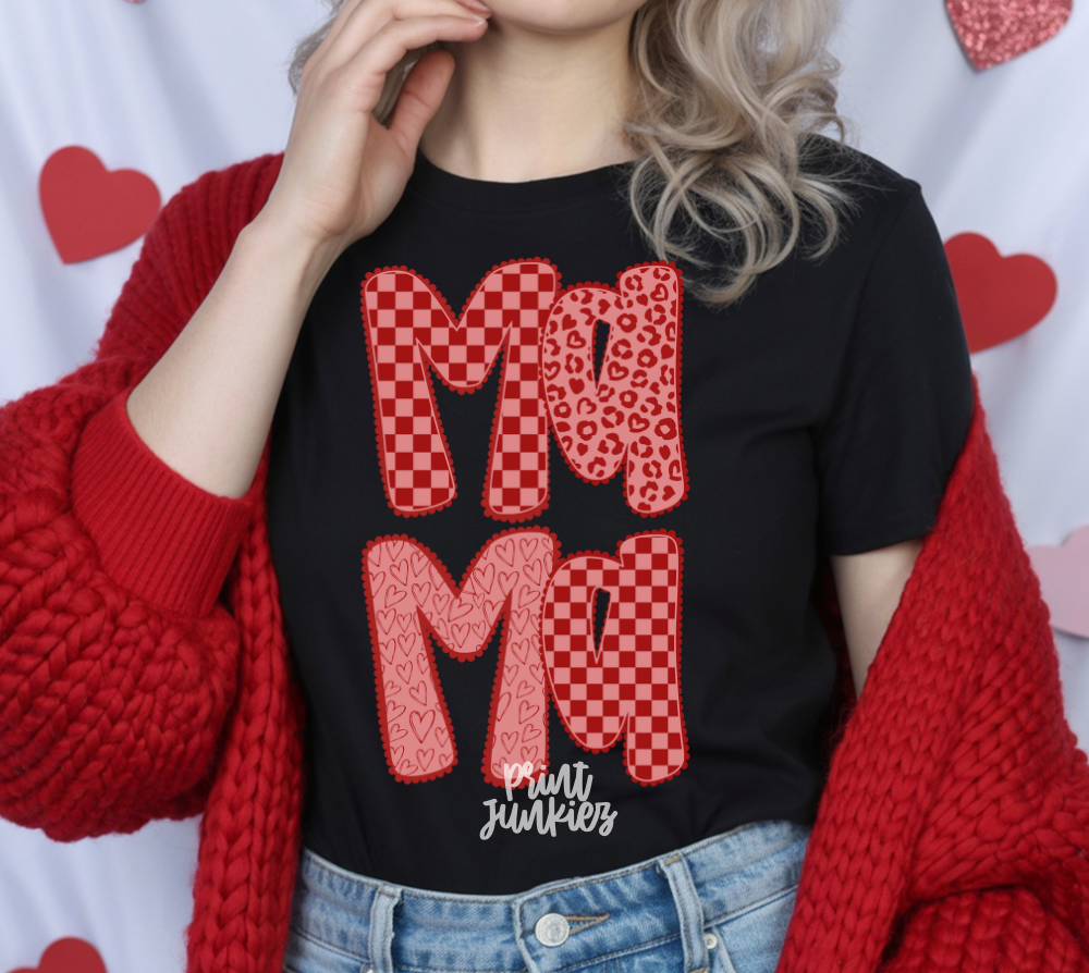 Preppy Valentine Scalloped Alpha - CUSTOM - DTF