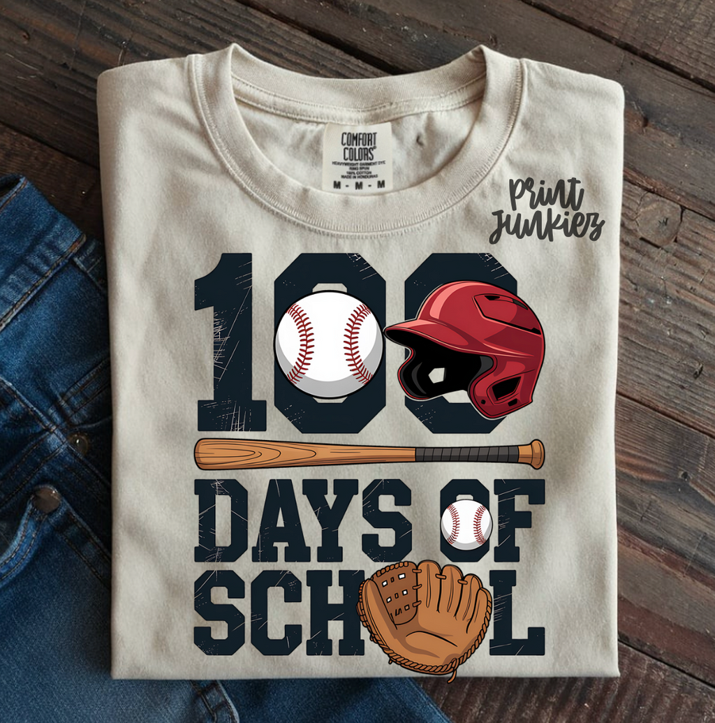 100 Days of School Baseball - DTF