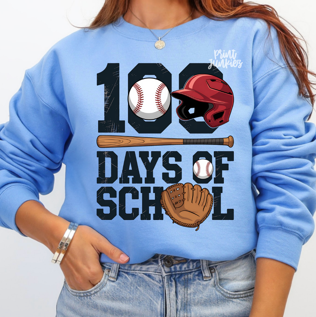 100 Days of School Baseball - DTF