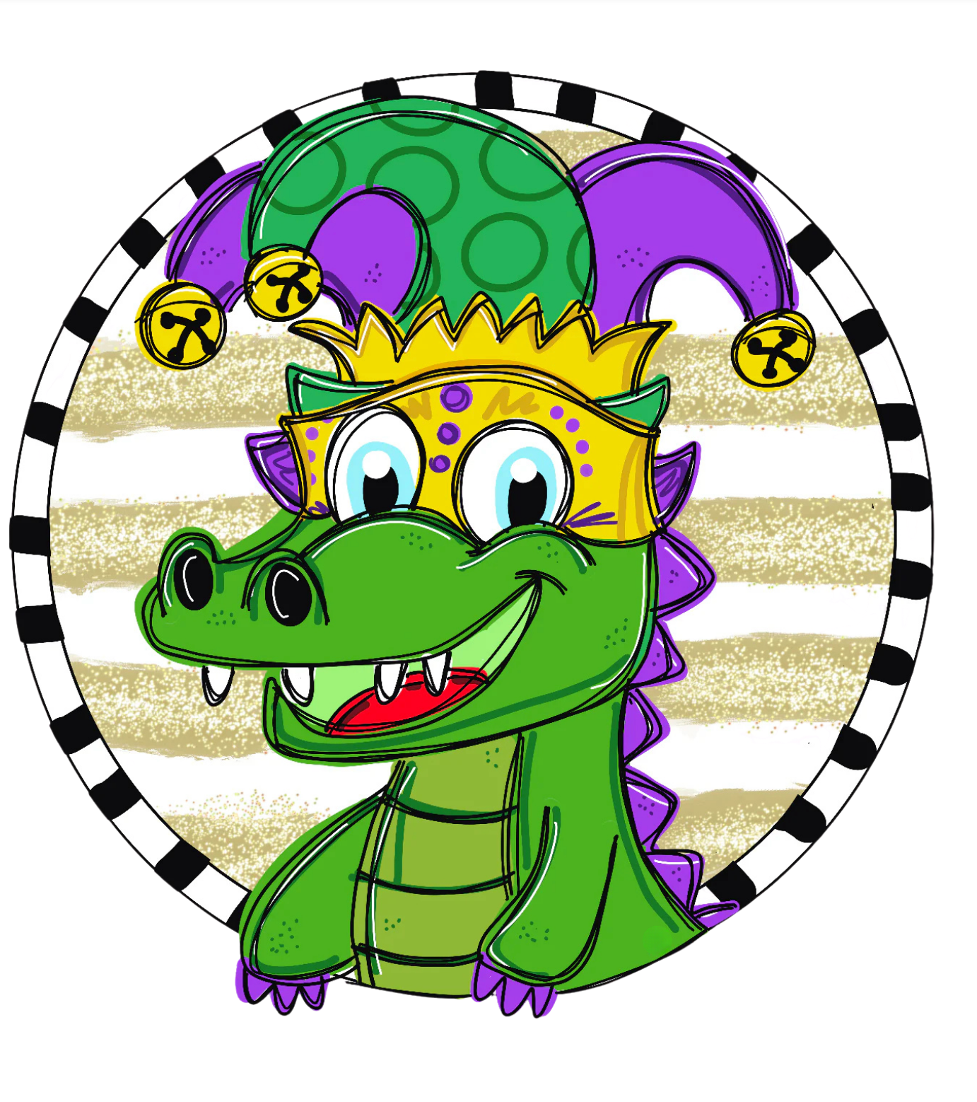 Mardi Alligator Door Hanger