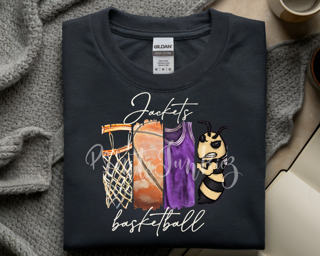 Jackets Vintage Basketball Paint Stroke - DIGITAL - DTF