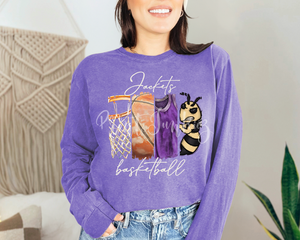 Jackets Vintage Basketball Paint Stroke - DIGITAL - DTF