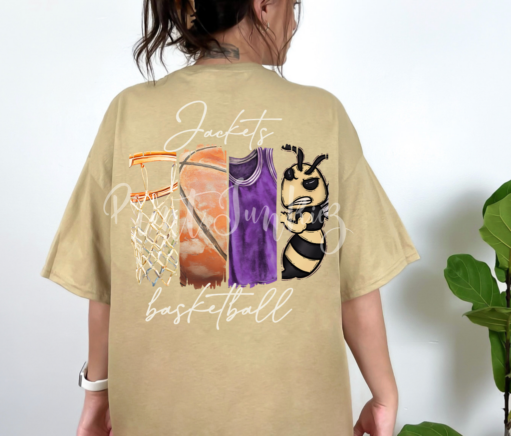 Jackets Vintage Basketball Paint Stroke - DIGITAL - DTF