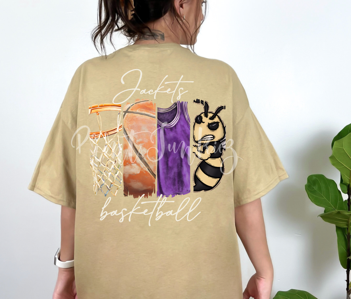 Jackets Vintage Basketball Paint Stroke - DIGITAL - DTF