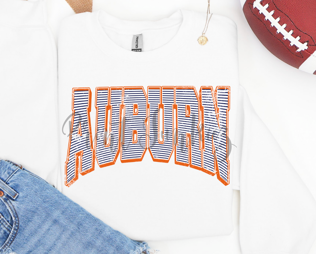 Stripy Grunge Auburn - DTF - DIGITAL