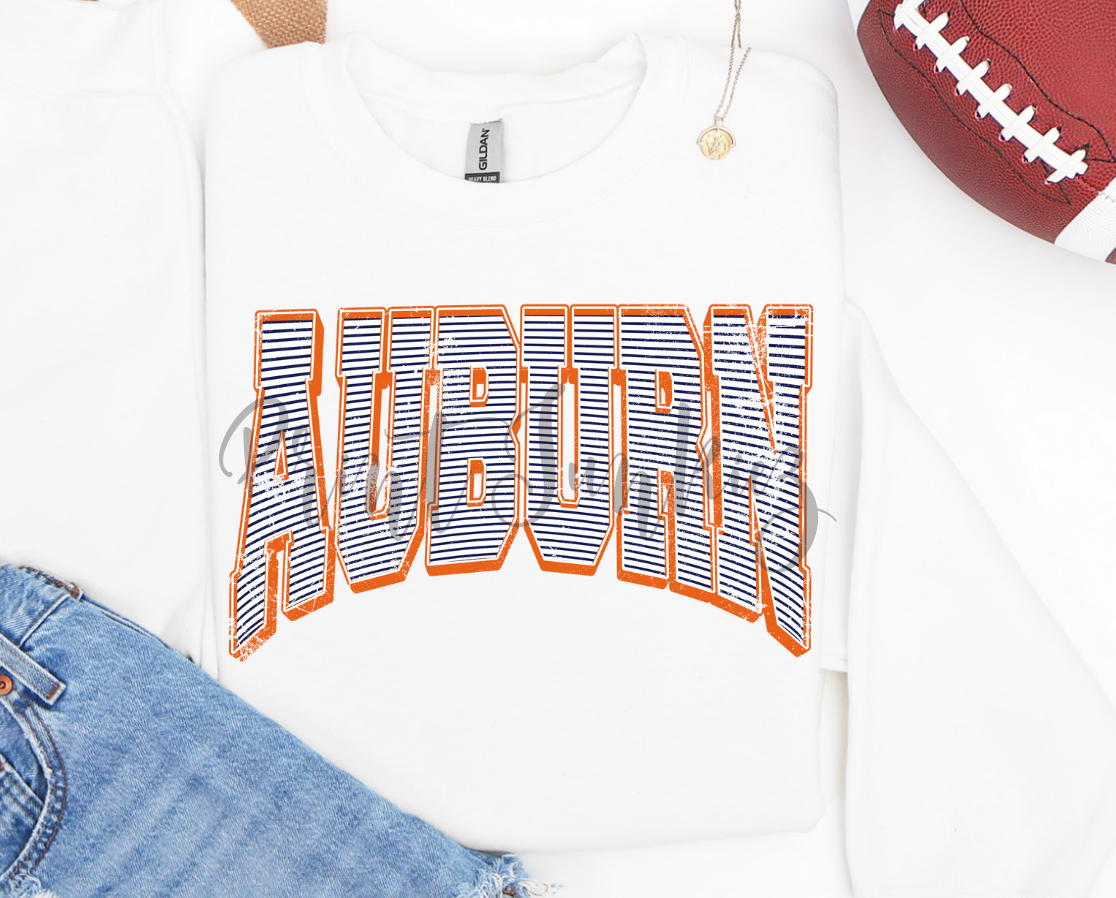 Stripy Grunge Auburn - DTF - DIGITAL