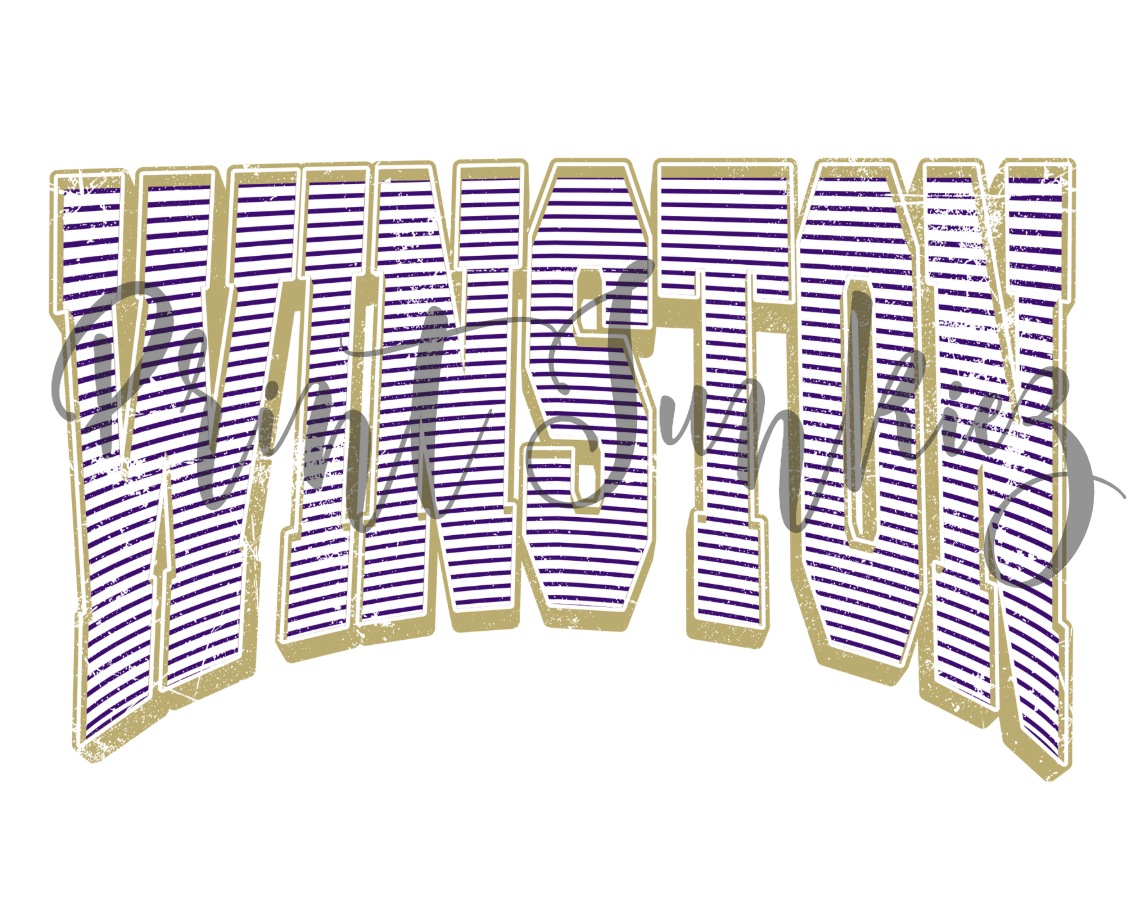 Stripy Grunge Winston - DTF - DIGITAL