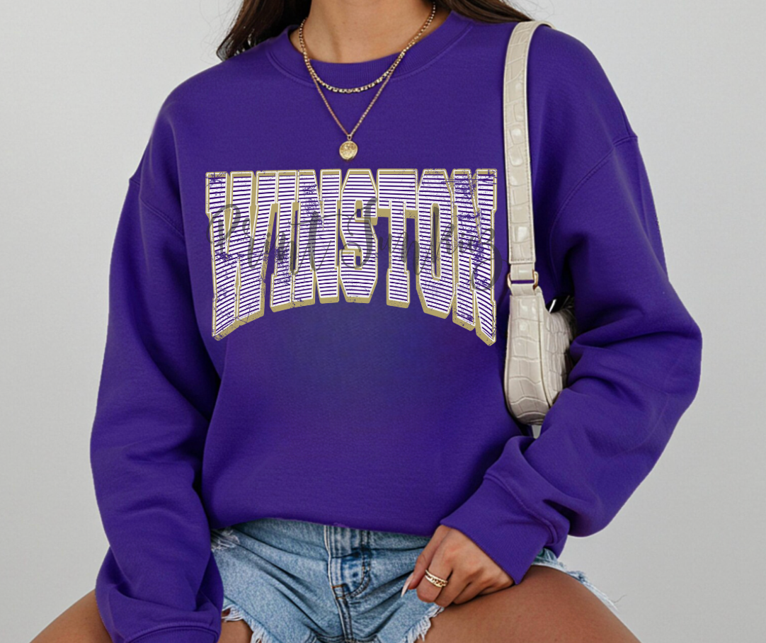 Stripy Grunge Winston - DTF - DIGITAL