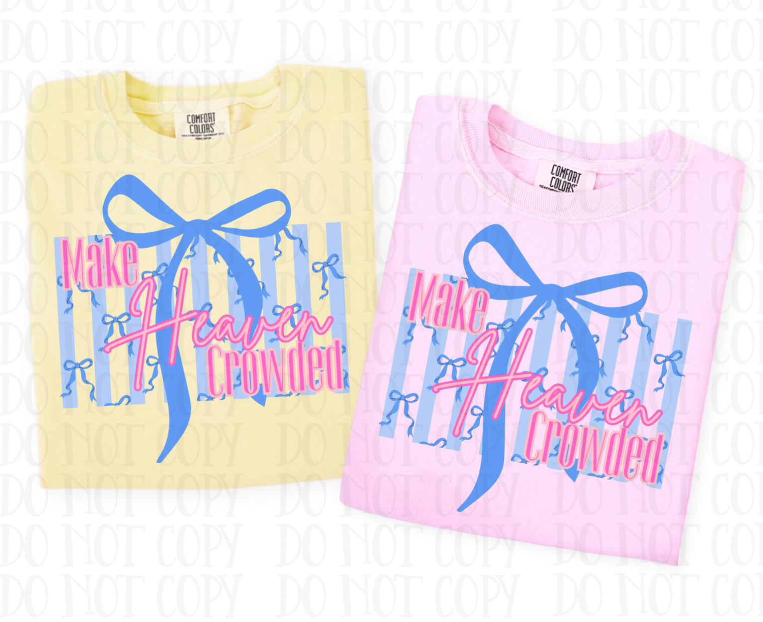 Make Heaven Crowded Coquette Bow Striped - DTF