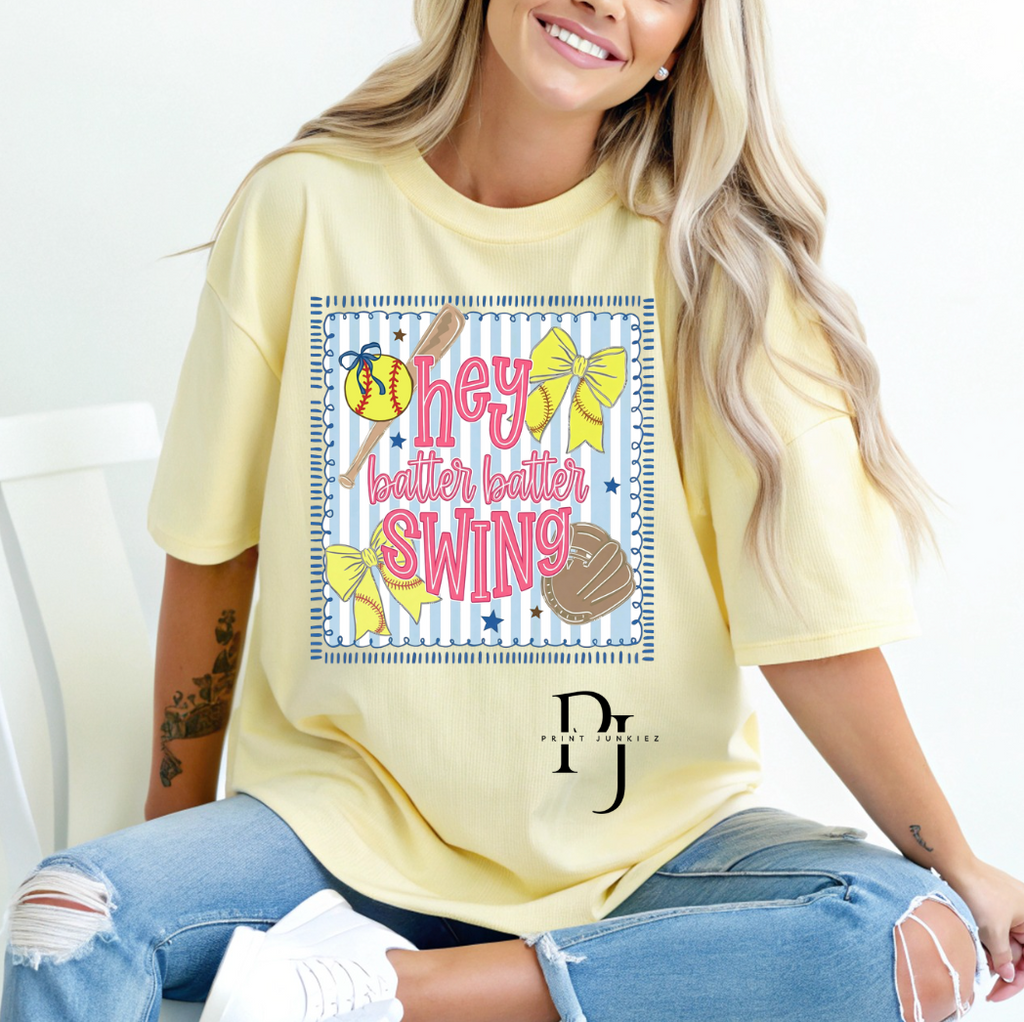 Hey Batter Batter Swing Preppy - DTF