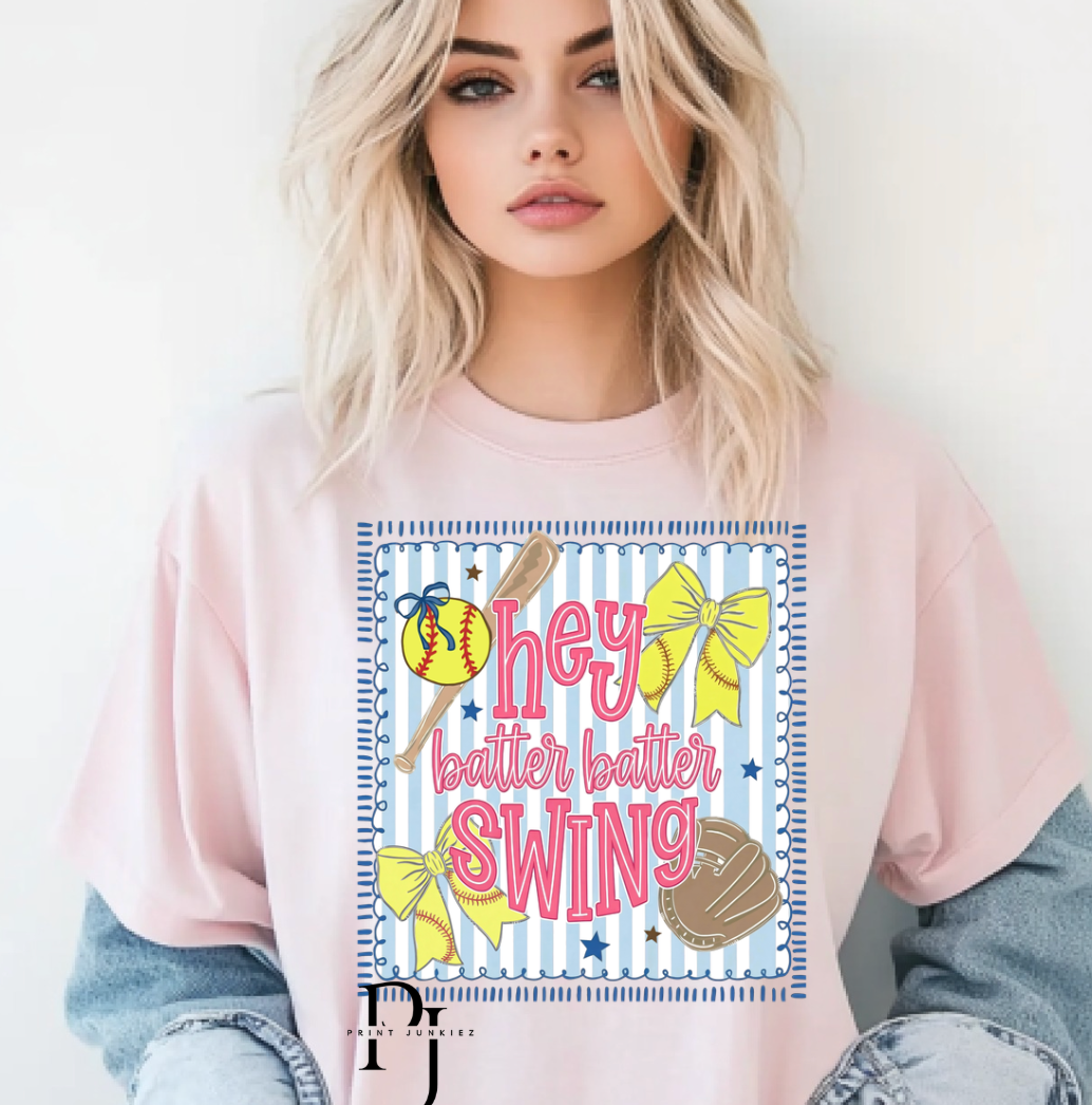 Hey Batter Batter Swing Preppy - DTF
