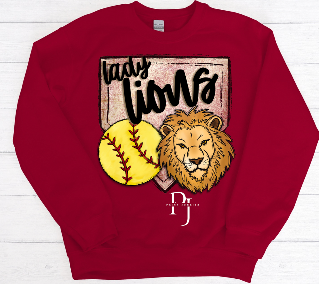 Lady Lions Softball Home Plate - DTF
