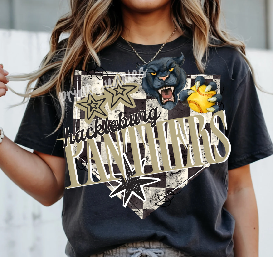 Checkered Home Plate Customs - CUSTOM - DTF - DIGITAL