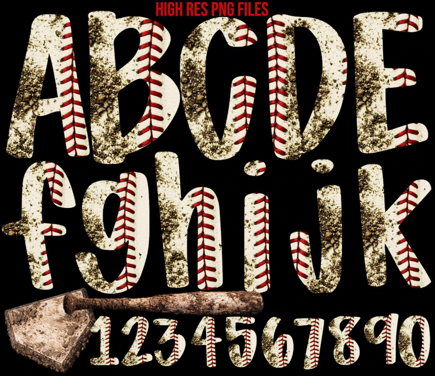 Grunge Baseball Alpha - CUSTOM - DTF