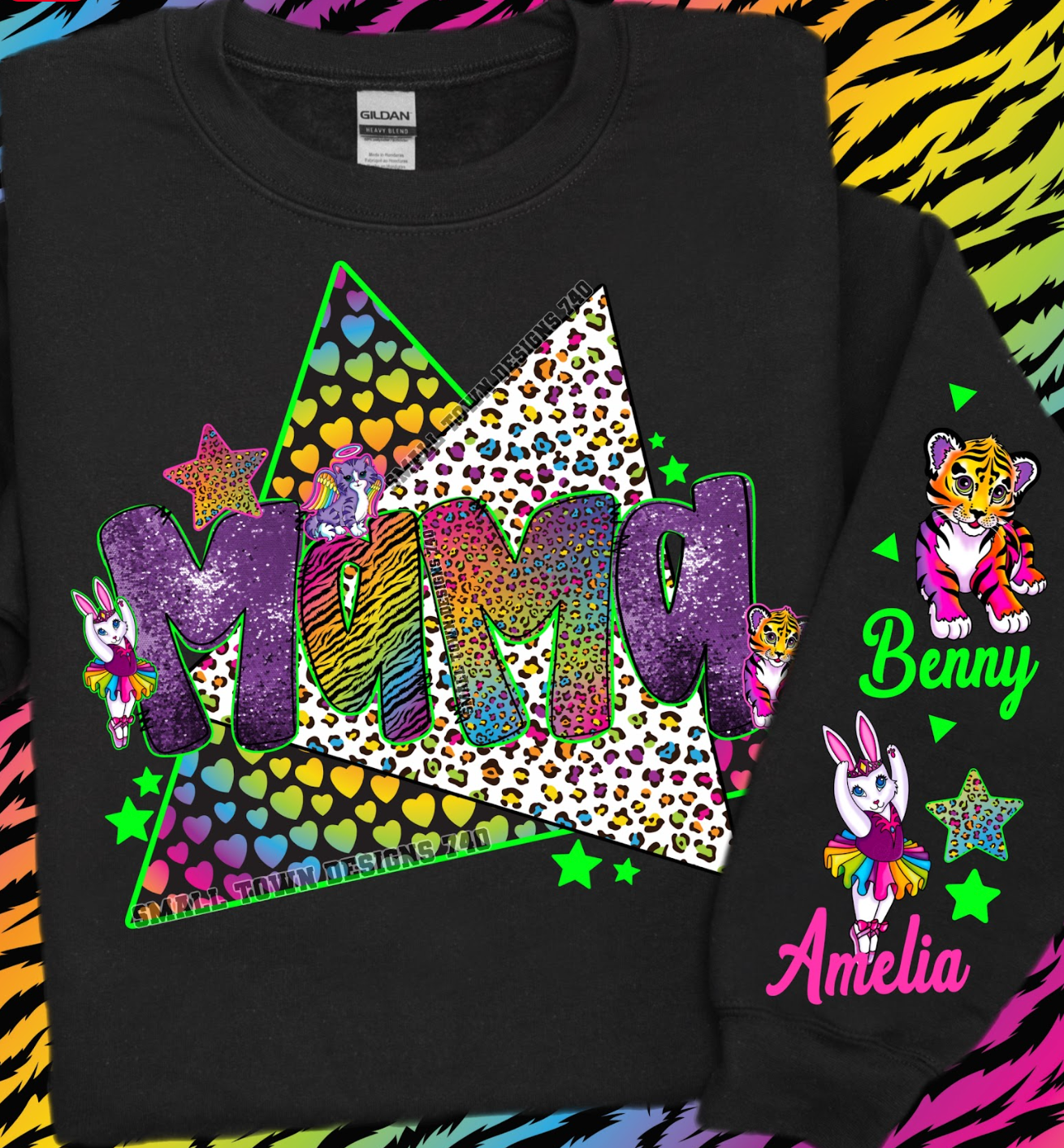 Lisa Frank inspired Alpha - CUSTOM - DTF