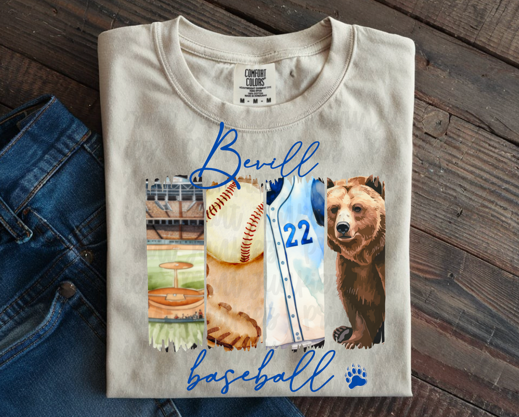 Vintage Baseball Paint Stroke CUSTOM - DIGITAL - DTF